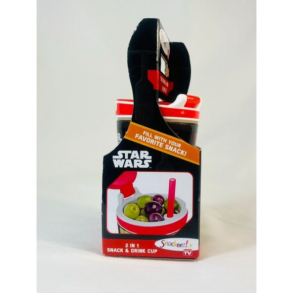 Star Wars Snackeez Collage 2 in 1 Snack Drink Cup Rey Storm Trooper Chewbacca - Picture 5 of 7